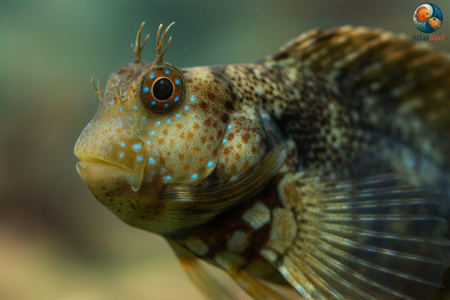 Salarias fasciatus posado sobre roca viva